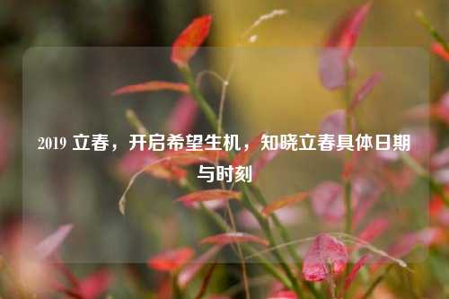2019 立春，开启希望生机，知晓立春具体日期与时刻