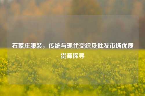 石家庄服装，传统与现代交织及批发市场优质货源探寻