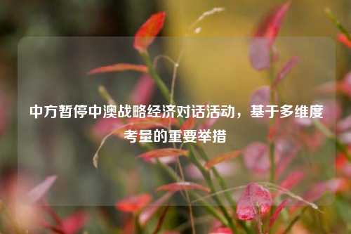 中方暂停中澳战略经济对话活动，基于多维度考量的重要举措
