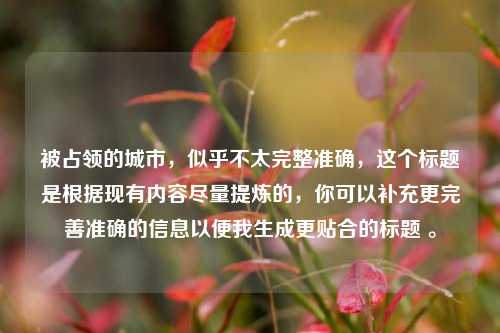 被占领的城市，似乎不太完整准确，这个标题是根据现有内容尽量提炼的，你可以补充更完善准确的信息以便我生成更贴合的标题 。