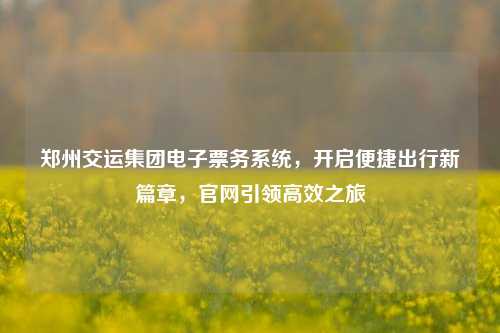 郑州交运集团电子票务系统，开启便捷出行新篇章，官网引领高效之旅