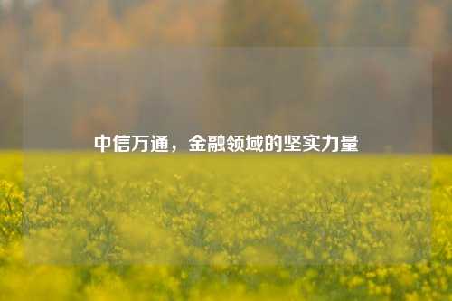 中信万通,金融领域的坚实力量