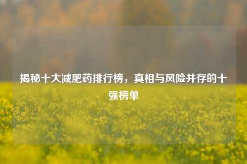 揭秘十大减肥药排行榜,真相与风险并存的十强榜单