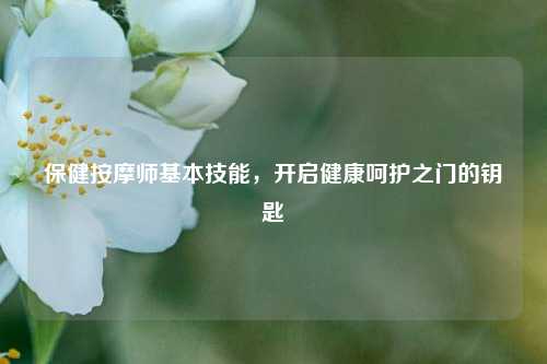 保健按摩师基本技能,开启健康呵护之门的钥匙