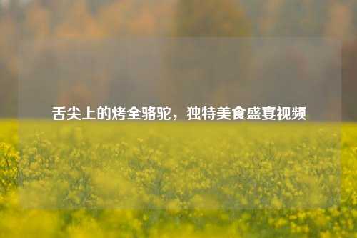 舌尖上的烤全骆驼,独特美食盛宴视频