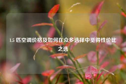 1.5 匹空调价格及如何在众多选择中觅得性价比之选