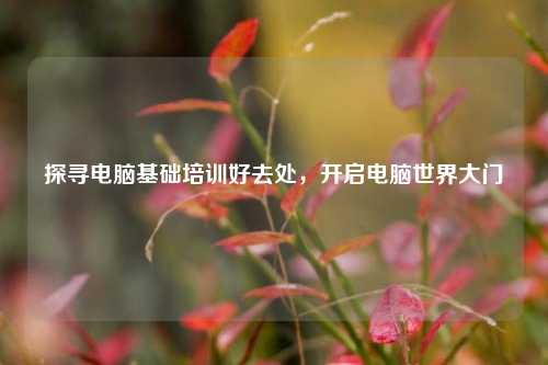 探寻电脑基础培训好去处,开启电脑世界大门