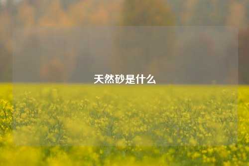 天然砂是什么