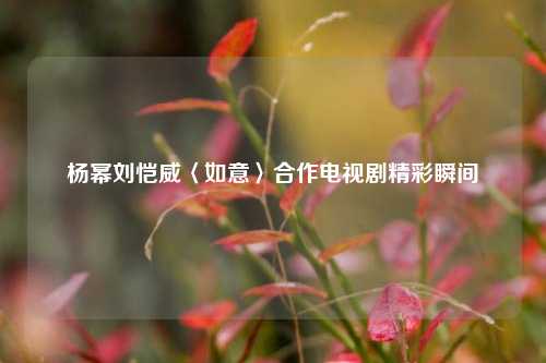 杨幂刘恺威〈如意〉合作电视剧精彩瞬间