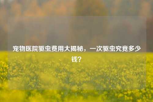 宠物医院驱虫费用大揭秘，一次驱虫究竟多少钱？