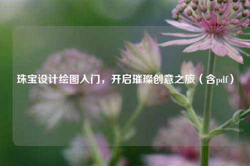 珠宝设计绘图入门,开启璀璨创意之旅(含pdf)