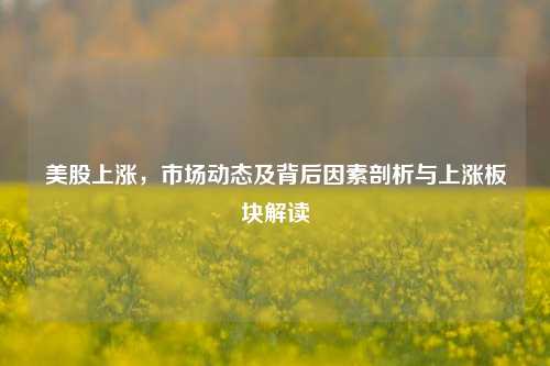 美股上涨,市场动态及背后因素剖析与上涨板块解读