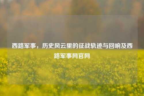 西路军事,历史风云里的征战轨迹与回响及西路军事网官网