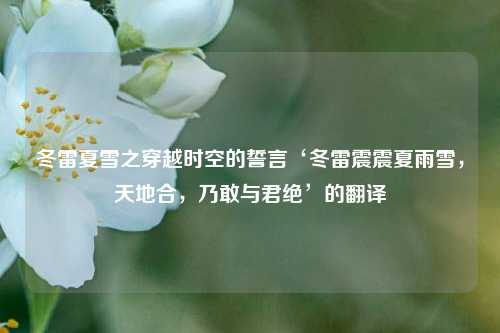 冬雷夏雪之穿越时空的誓言‘冬雷震震夏雨雪,天地合,乃敢与君绝’的翻译