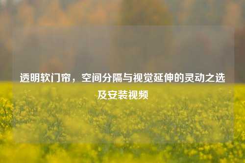 透明软门帘，空间分隔与视觉延伸的灵动之选及安装视频