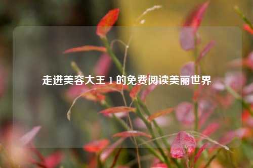 走进美容大王 1 的免费阅读美丽世界