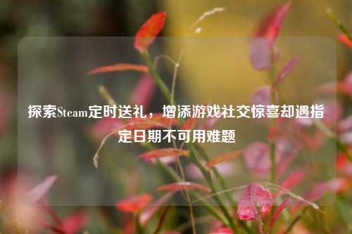 探索Steam定时送礼,增添游戏社交惊喜却遇指定日期不可用难题