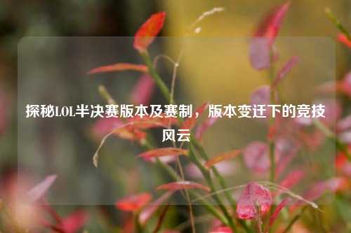 探秘LOL半决赛版本及赛制,版本变迁下的竞技风云