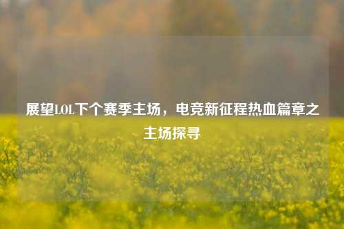 展望LOL下个赛季主场,电竞新征程热血篇章之主场探寻