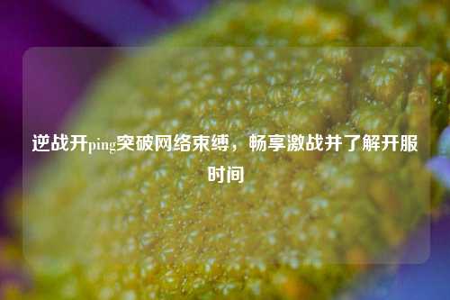 逆战开ping突破网络束缚,畅享激战并了解开服时间