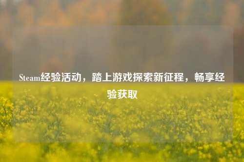 Steam经验活动，踏上游戏探索新征程，畅享经验获取