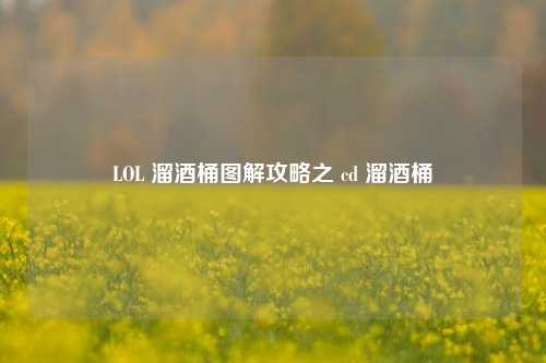 LOL 溜酒桶图解攻略之 cd 溜酒桶
