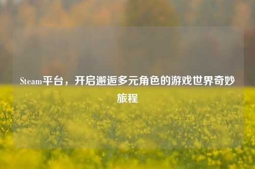 Steam平台,开启邂逅多元角色的游戏世界奇妙旅程