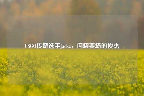 CSGO传奇选手jackz,闪耀赛场的俊杰
