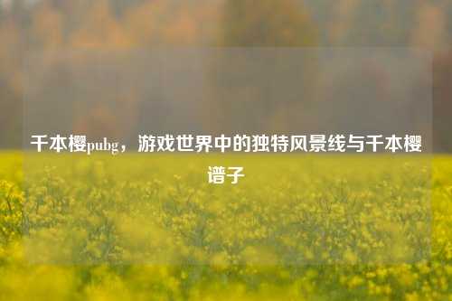 千本樱pubg，游戏世界中的独特风景线与千本樱谱子