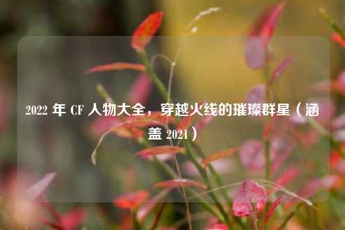 2022 年 CF 人物大全,穿越火线的璀璨群星(涵盖 2021)