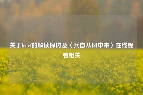 关于bz cf的解读探讨及〈兵自从风中来〉在线观看相关