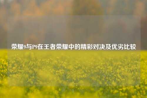 荣耀9与P9在王者荣耀中的精彩对决及优劣比较
