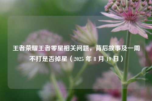 王者荣耀王者零星相关问题，背后故事及一周不打是否掉星（2025 年 8 月 19 日）