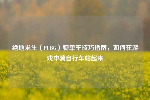 绝地求生（PUBG）骑单车技巧指南，如何在游戏中骑自行车站起来