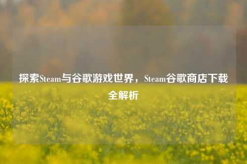 探索Steam与谷歌游戏世界，Steam谷歌商店下载全解析