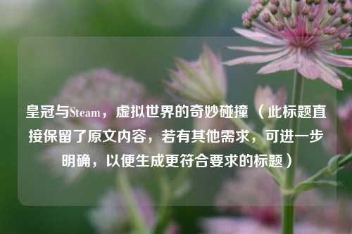 皇冠与Steam，虚拟世界的奇妙碰撞 （此标题直接保留了原文内容，若有其他需求，可进一步明确，以便生成更符合要求的标题）