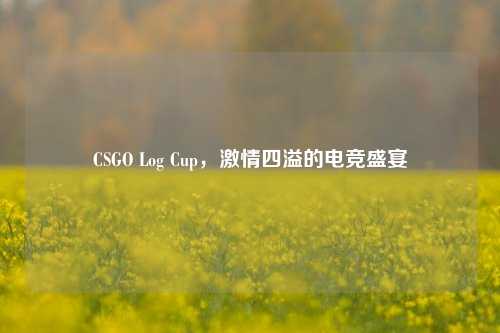 CSGO Log Cup,激情四溢的电竞盛宴