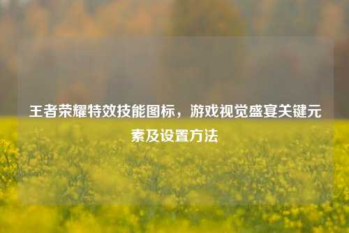 王者荣耀特效技能图标,游戏视觉盛宴关键元素及设置方法