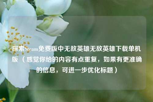 探索Steam免费版中无敌英雄无敌英雄下载单机版 (感觉你给的内容有点重复,如果有更准确的信息,可进一步优化标题)