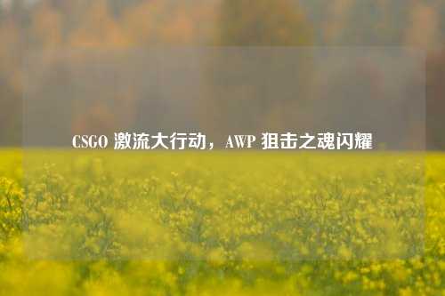 CSGO 激流大行动，AWP 狙击之魂闪耀