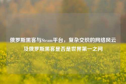 俄罗斯黑客与Steam平台，复杂交织的网络风云及俄罗斯黑客是否是世界第一之问