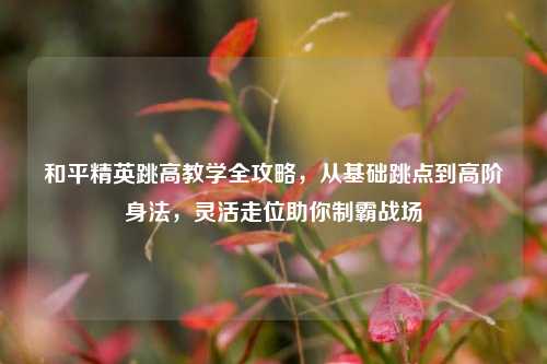 和平精英跳高教学全攻略,从基础跳点到高阶身法,灵活走位助你制霸战场