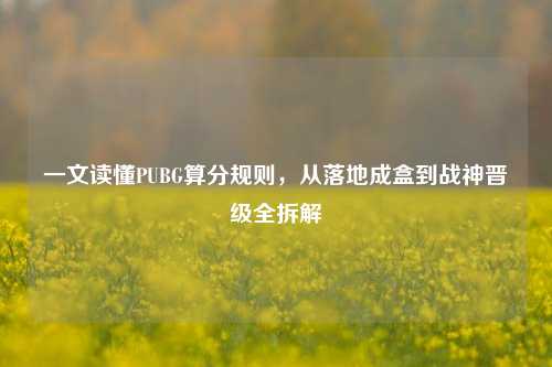 一文读懂PUBG算分规则,从落地成盒到战神晋级全拆解