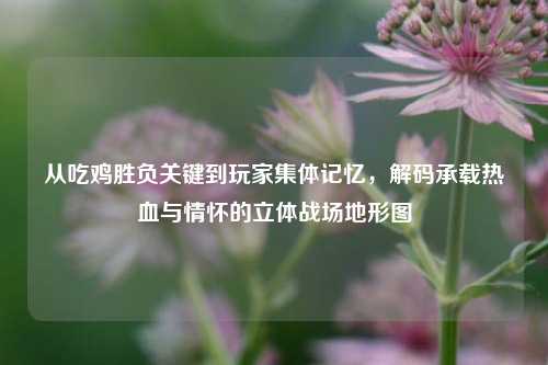 从吃鸡胜负关键到玩家集体记忆，解码承载热血与情怀的立体战场地形图