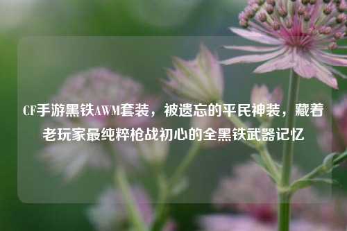 CF手游黑铁AWM套装，被遗忘的平民神装，藏着老玩家最纯粹枪战初心的全黑铁武器记忆