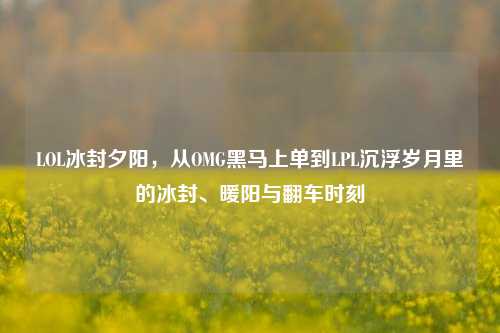 LOL冰封夕阳，从OMG黑马上单到LPL沉浮岁月里的冰封、暖阳与翻车时刻