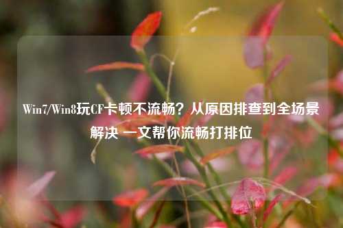 Win7/Win8玩CF卡顿不流畅?从原因排查到全场景解决 一文帮你流畅打排位