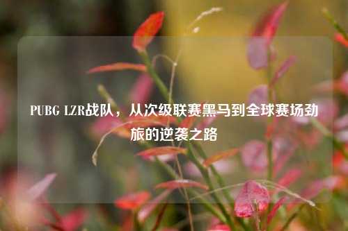 PUBG LZR战队，从次级联赛黑马到全球赛场劲旅的逆袭之路
