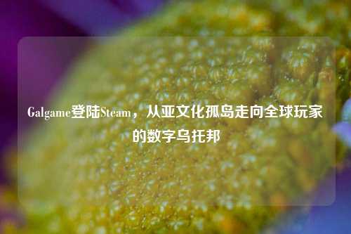 Galgame登陆Steam，从亚文化孤岛走向全球玩家的数字乌托邦