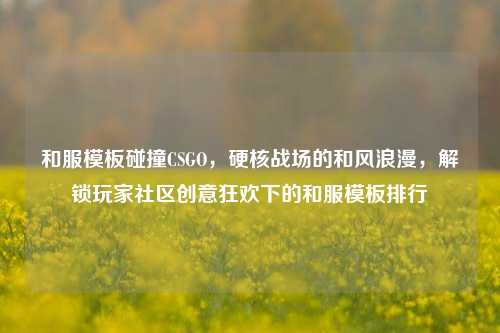 和服模板碰撞CSGO，硬核战场的和风浪漫，解锁玩家社区创意狂欢下的和服模板排行